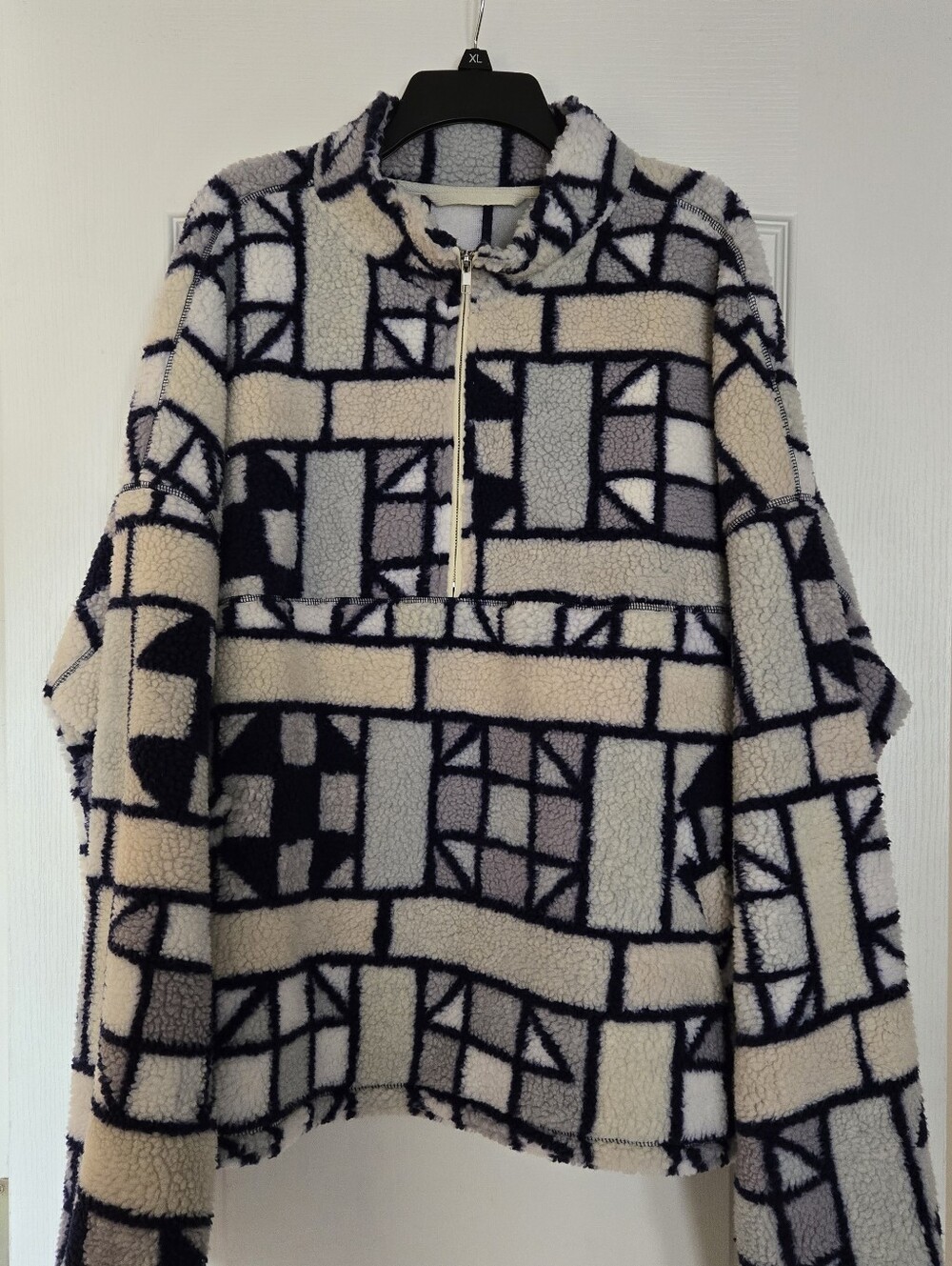 NWT Urban Outfitters BDG Scotty Printed Fleece Half-Zip XXL